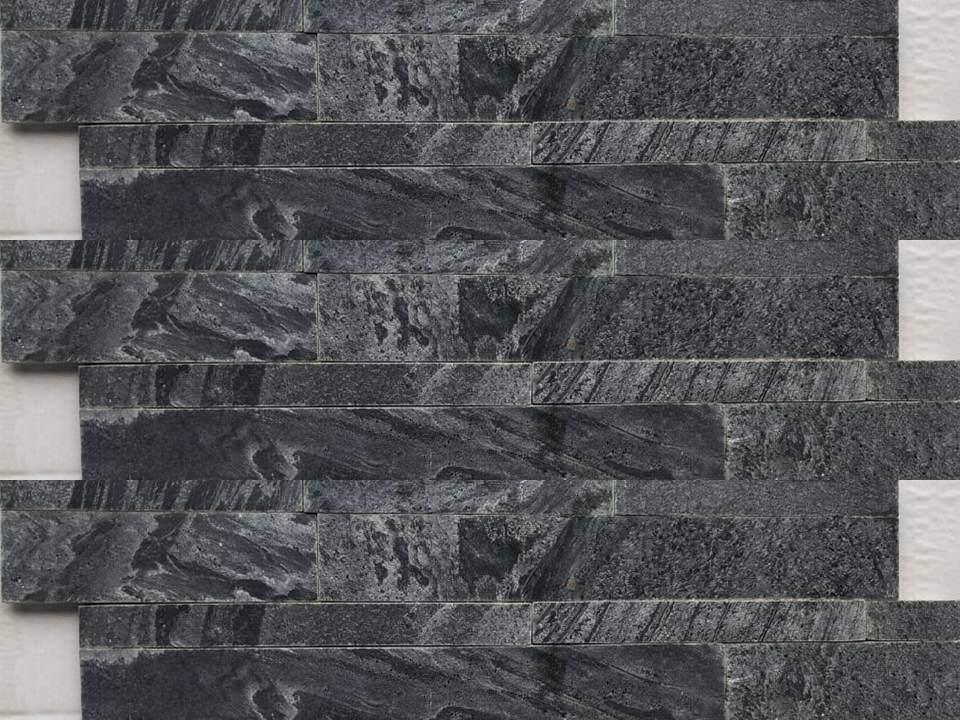 Grey Slate Stone Wall Panel with Polished Finished